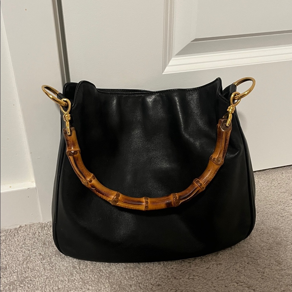 Gucci Diana Leather Bag with Bamboo Handle.